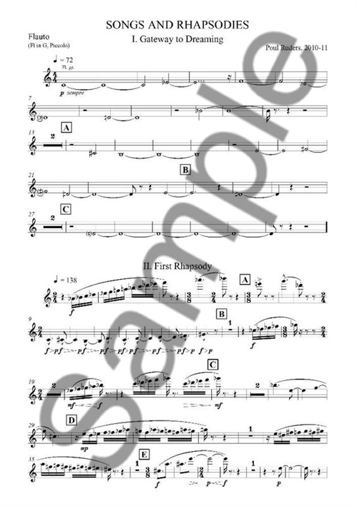 Songs and Rhapsodies for Accordion - Wind Quintet